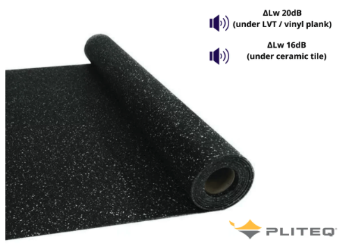 Pliteq Genie RST02 Impact Noise Reduction Acoustic Mat 1.22m x 22.9m (27.9m² / roll) | Screedworks UK