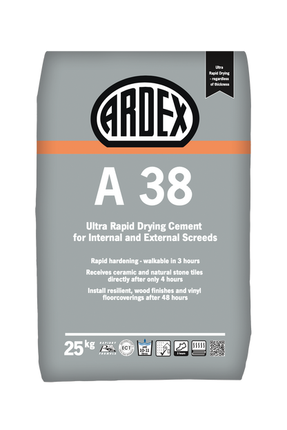 Ardex A38 Ultra Rapid Drying Screed, 25kg