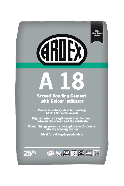 Ardex A18 Screed Bonding Cement with Colour Indicator, 25Kg | Screed Works