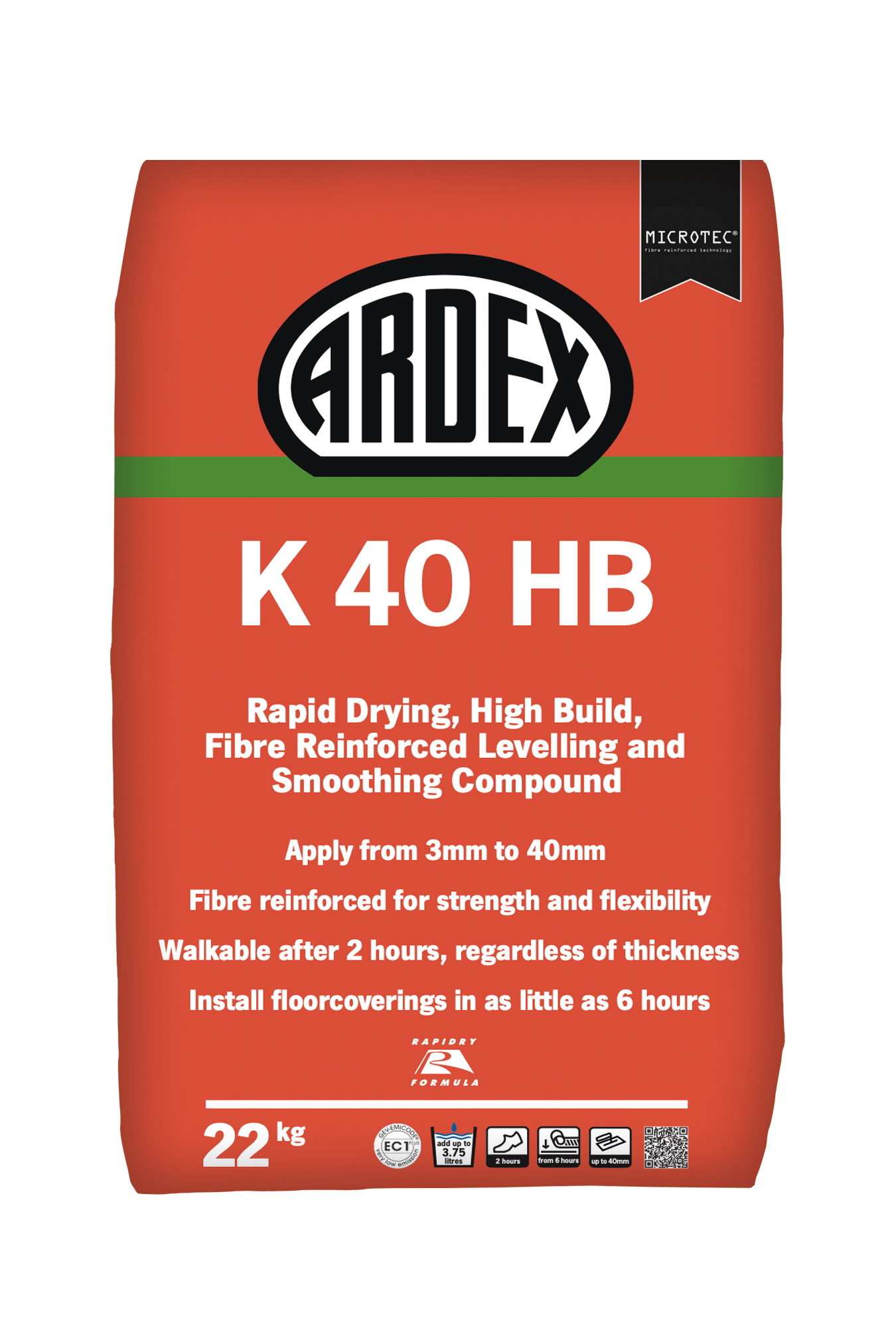 Ardex K40 HB High Build Self-Levelling Compound, 22kg | Screedworks UK