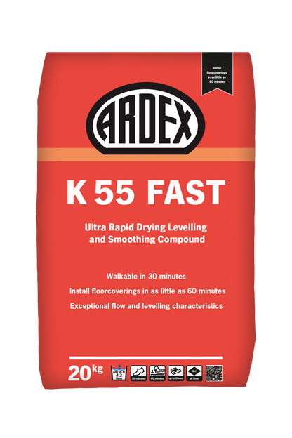 Ardex K55 Fast Ultra Rapid Smoothing & Levelling Compound, 20kg | Screed Works