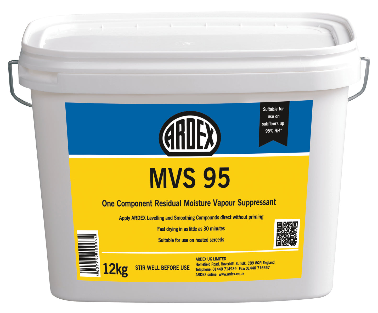 Ardex MVS 95 Residual Moisture Vapour Suppressant, 12kg | Screedworks UK