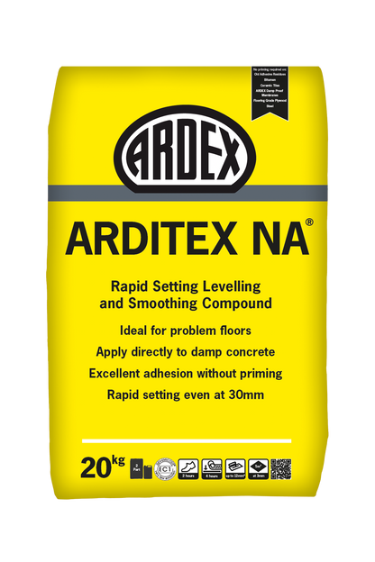 Arditex NA Ultra Rapid Latex Levelling Compound - No Ammonia (25kg Bag & Bottle) | Screed Works