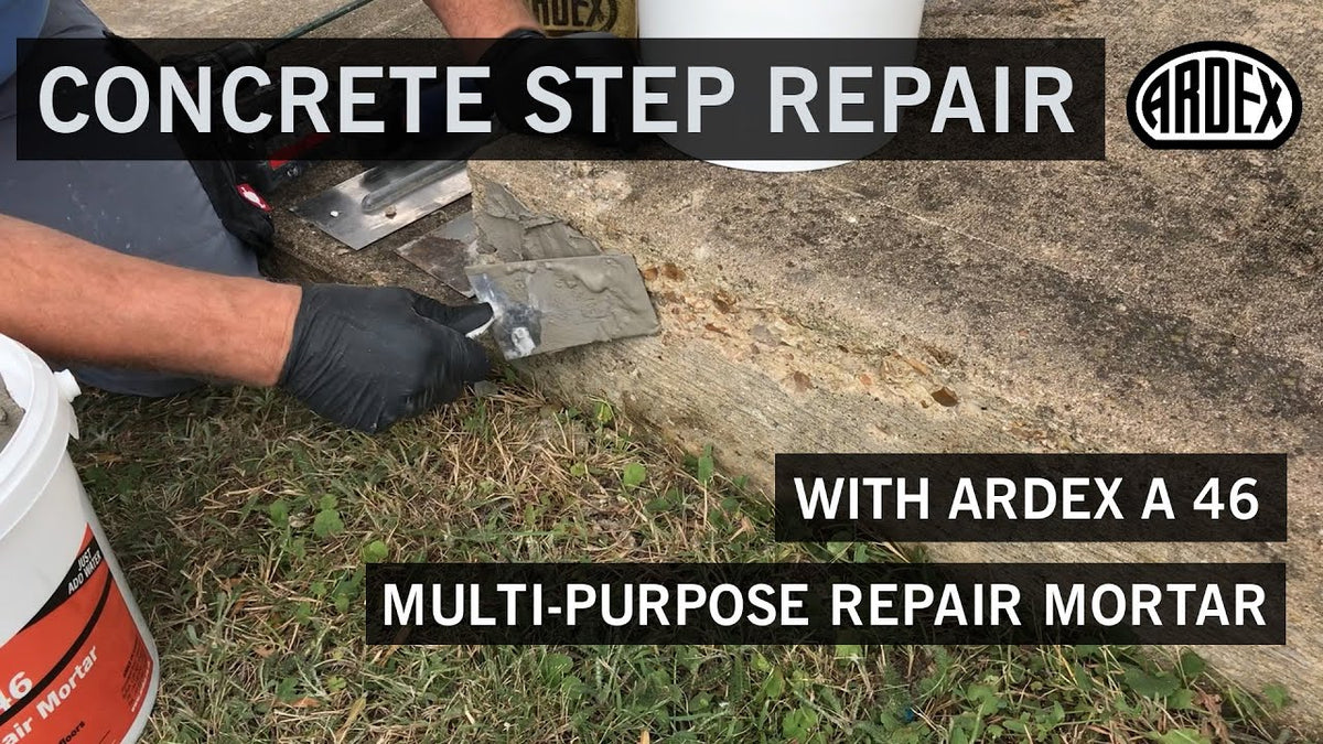 Concrete Step Repair with ARDEX A 46 Multi-Purpose Repair Mortar
