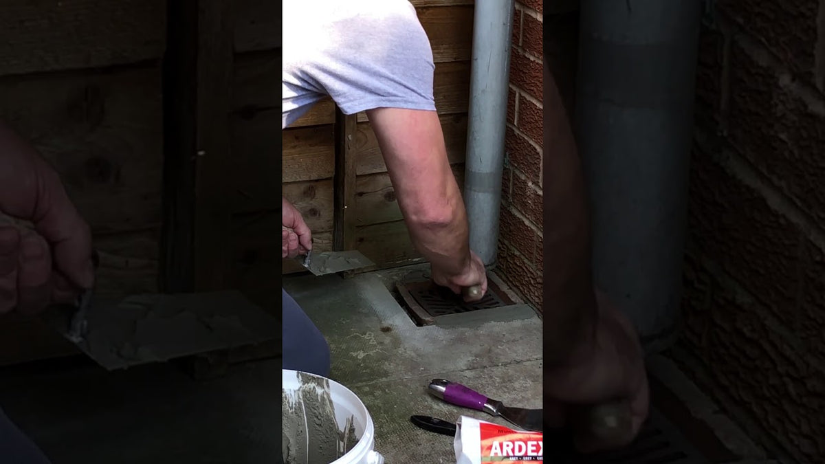Drain gully repair with ARDEX A 46 Multi-Purpose Concrete Repair Mortar