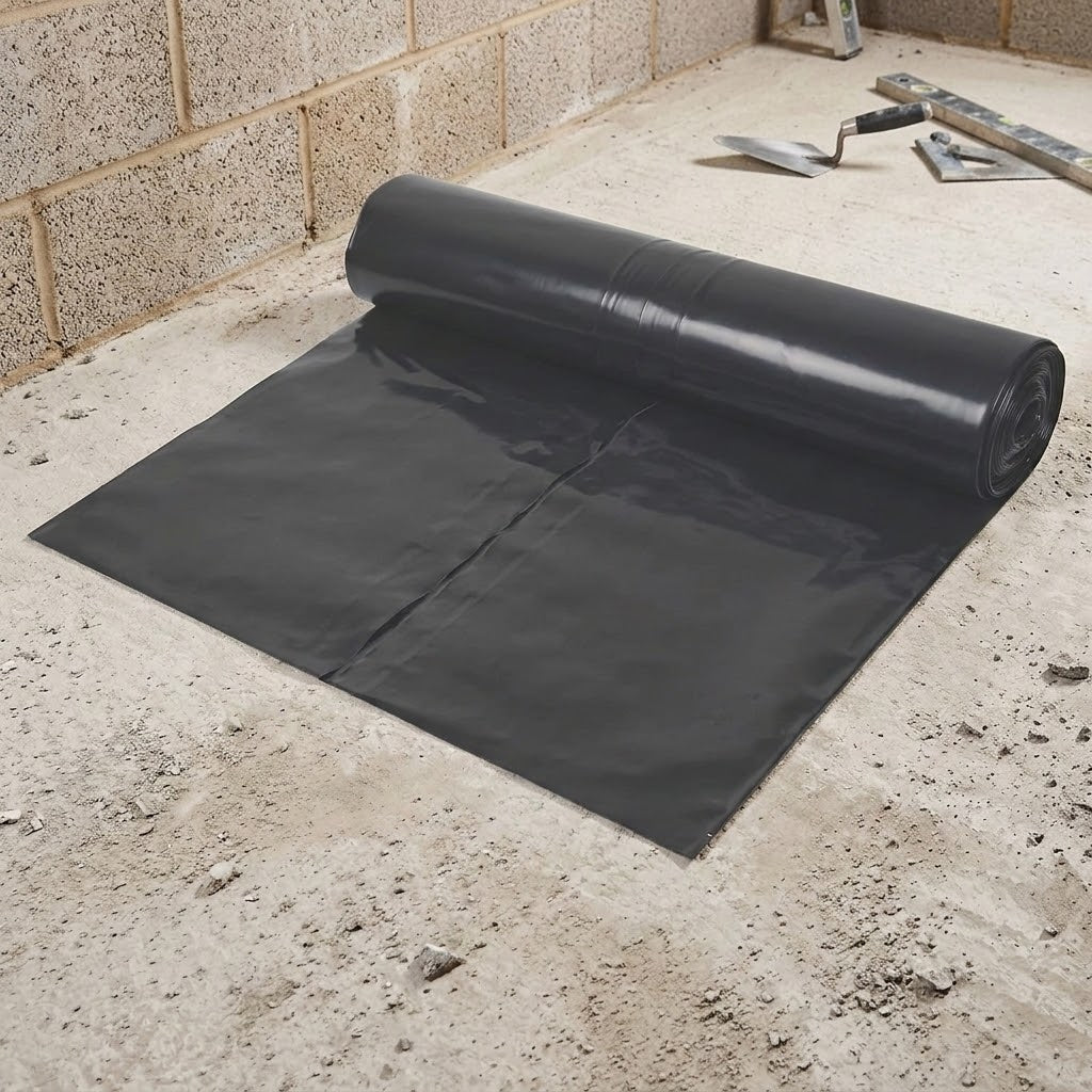 4m x 50m x 500g Black Polythene Vapour Control Layer