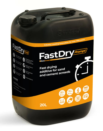Ronacrete Ronascreed FastDry Prompt 20L | Rapid Drying Screed Additive | Screed Works