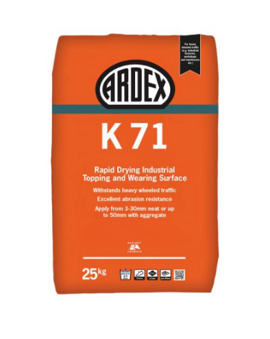 ARDEX K 71 Rapid Drying Industrial Topping & Wearing Surface 25kg | Screedworks UK