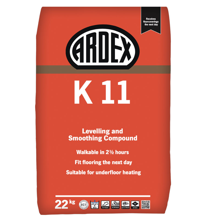 Ardex K11 Rapid Hardening Levelling and Smoothing Compound, 22kg | Screedworks UK