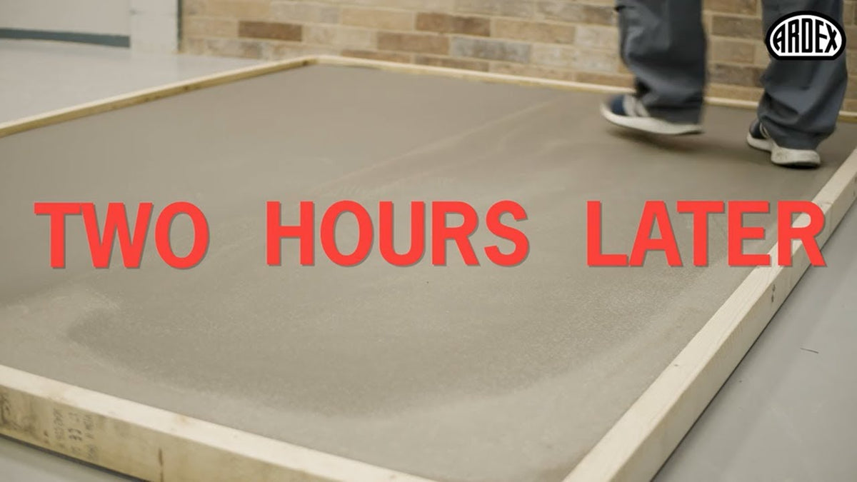 Level uneven floors with ARDEX K 40 HB - Walk on after 2 hours at any thickness