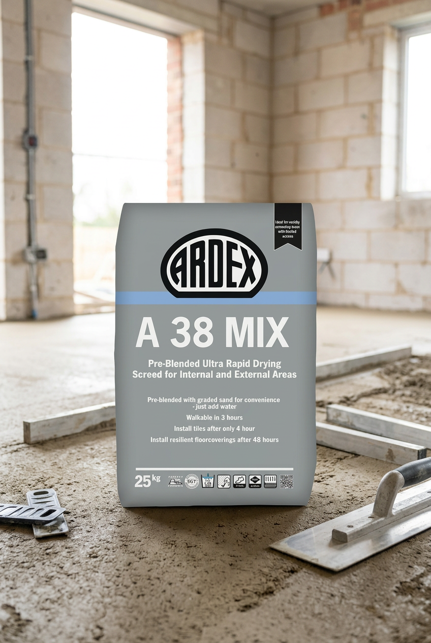 Ardex A38 Mix Ultra Rapid Drying Screed, 25kg