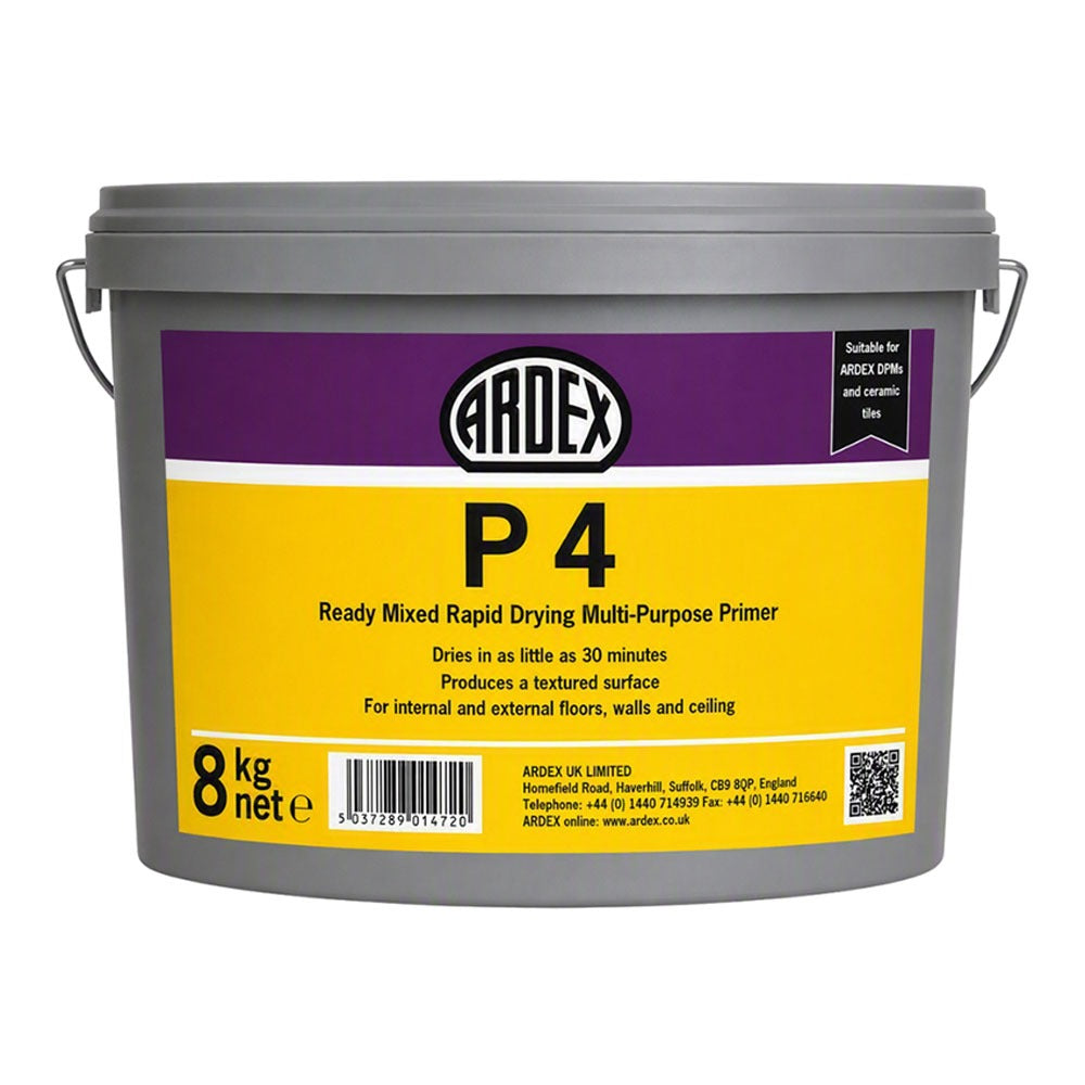 Ardex P4 Primer Ready Mixed Rapid Drying Multi-Purpose Primer, 8kg | Screed Works