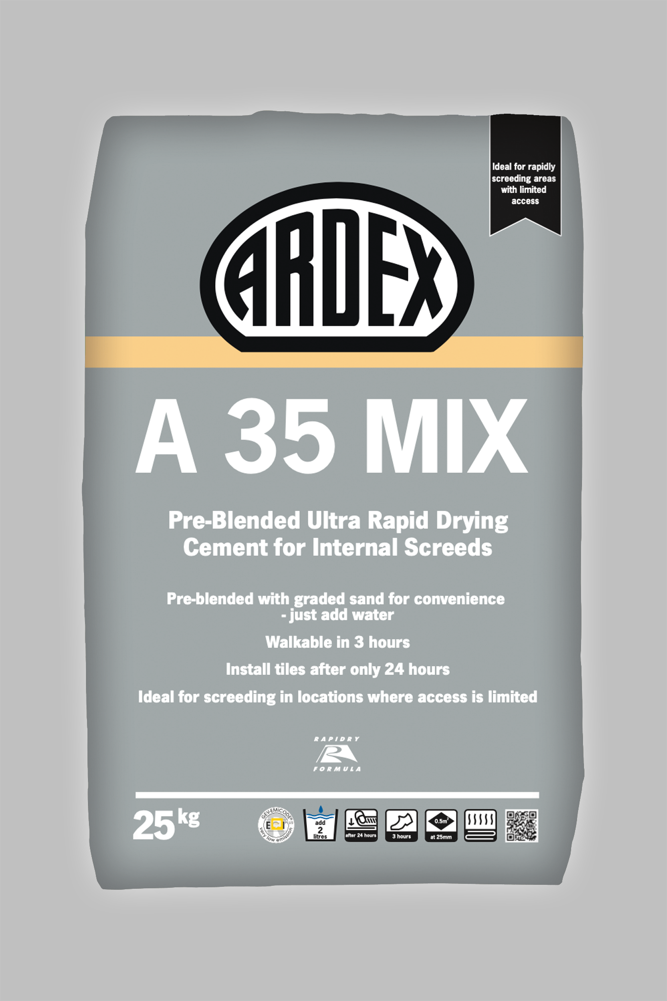 Ardex A35 Mix Ultra Rapid Drying Screed 25kg